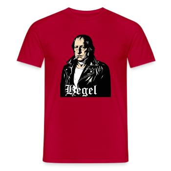 Hegel Philosopher Rebel Portrait - Men's T-Shirt - red - Front - AI Model Male 178 dark (178cm)