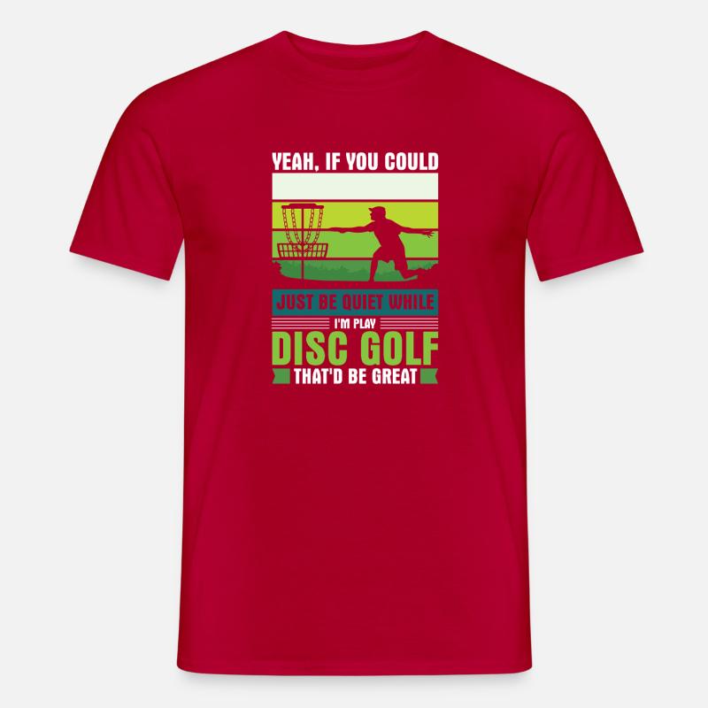 Disc Golf Geschenke Discgolf - Männer T-Shirt - Rot
