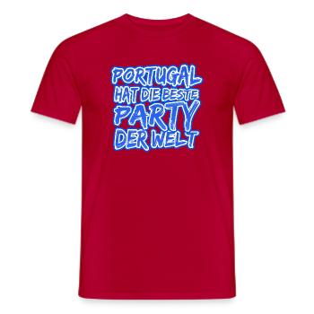 Urlaub Portugal - Männer T-Shirt - Rot - Vorne - AI Model Male 178 dark (178cm)