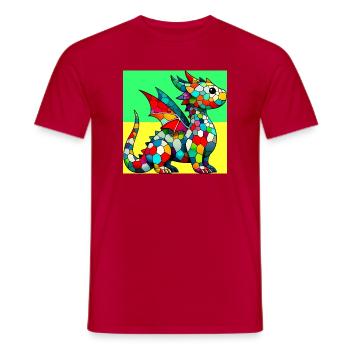 dragon - Men's T-Shirt - red - Front - AI Model Male 178 dark (178cm)