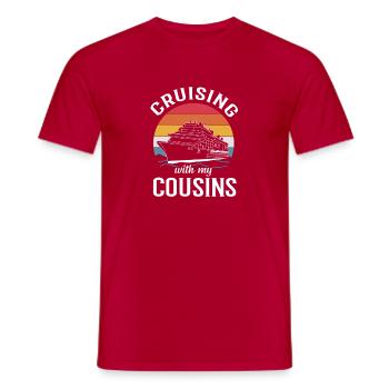 Cousins Cruise Cruise Ship - Men's T-Shirt - red - Front - AI Model Male 178 dark (178cm)