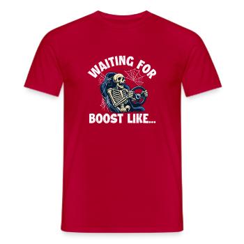 Waiting For Boost Like Turbo Muscle - Men's T-Shirt - red - Front - AI Model Male 178 dark (178cm)