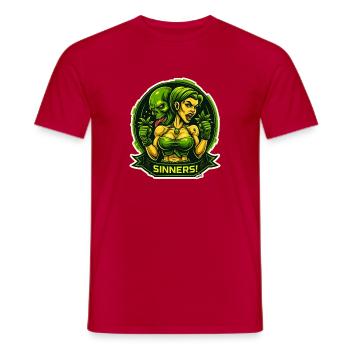 Sinners! Demon in the countryside - Men's T-Shirt - red - Front - AI Model Male 178 dark (178cm)