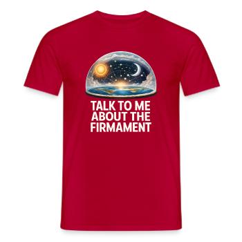 Talk to me about the firmament - Men's T-Shirt - red - Front - AI Model Male 178 dark (178cm)