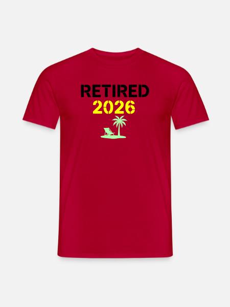 Pension Palm 2026 retraité - T-shirt homme - rouge