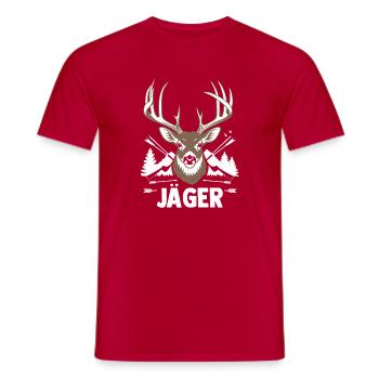 Chasse Chasse Chasseurs Chasseurs - T-shirt homme - rouge - Devant - AI Model Male 178 dark (178cm)