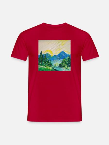 Sonnenaufgang - Männer T-Shirt - Rot