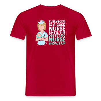 Krankenschwester Schwangerschaft Krankenhaus - Männer T-Shirt - Rot - Vorne - AI Model Male 178 dark (178cm)