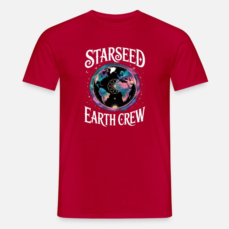 Starseed Erdcrew - Männer T-Shirt - Rot