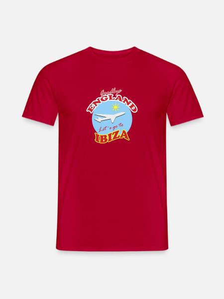 Farvel England Lad os tage til Ibiza - Mænd T-shirt - rød