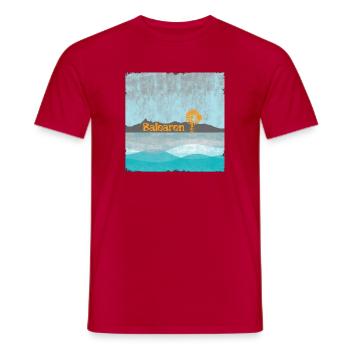 Vol solaire du moulin à vent de la côte baléare - T-shirt homme - rouge - Devant - AI Model Male 178 dark (178cm)
