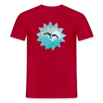 Meeresruf Segelvogel Mandala - Männer T-Shirt - Rot - Vorne - AI Model Male 178 dark (178cm)