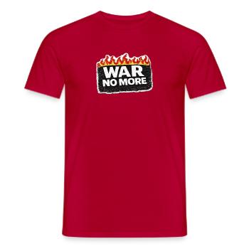 War No More – Sticker Peace & Humanity - Men's T-Shirt - red - Front - AI Model Male 178 dark (178cm)