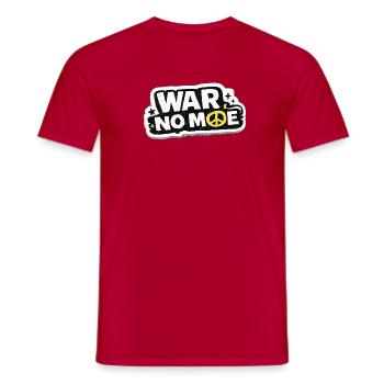 War No More – Sticker Peace & Humanity - Men's T-Shirt - red - Front - AI Model Male 178 dark (178cm)