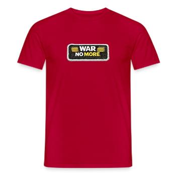 War No More – Sticker Peace & Humanity - T-shirt homme - rouge - Devant - AI Model Male 178 dark (178cm)