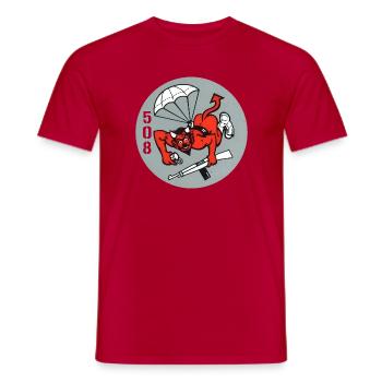 508. Luftlandedivision „Rote Teufel“ aus dem Zweit - Männer T-Shirt - Rot - Vorne - AI Model Male 178 dark (178cm)