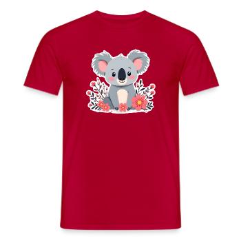 Koala - T-shirt homme - rouge - Devant - AI Model Male 178 dark (178cm)