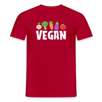 Dietician Diet Vegan - Men's T-Shirt - red - Front - AI Model Male 178 dark (178cm)