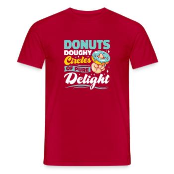 Donut fast food - Men's T-Shirt - red - Front - AI Model Male 178 dark (178cm)