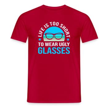 Optician Ophthalmologist Optics - Men's T-Shirt - red - Front - AI Model Male 178 dark (178cm)