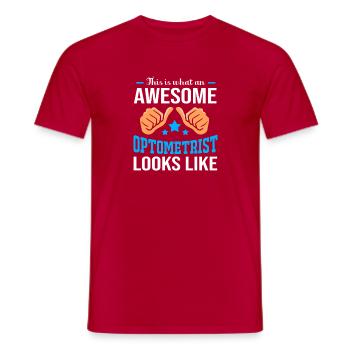 Ophthalmologist, Optician, Optician - Men's T-Shirt - red - Front - AI Model Male 178 dark (178cm)