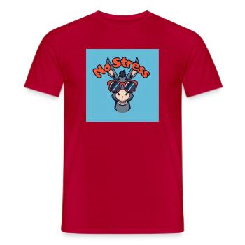 Kein Stress Eselrote Brille - Männer T-Shirt - Rot - Vorne - AI Model Male 178 dark (178cm)
