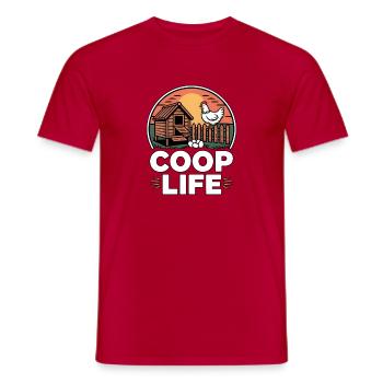 Coop Life Hühnerhalter Huhn - Männer T-Shirt - Rot - Vorne - AI Model Male 178 dark (178cm)