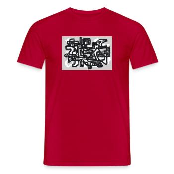 Small Turns - T-shirt homme - rouge - Devant - AI Model Male 178 dark (178cm)