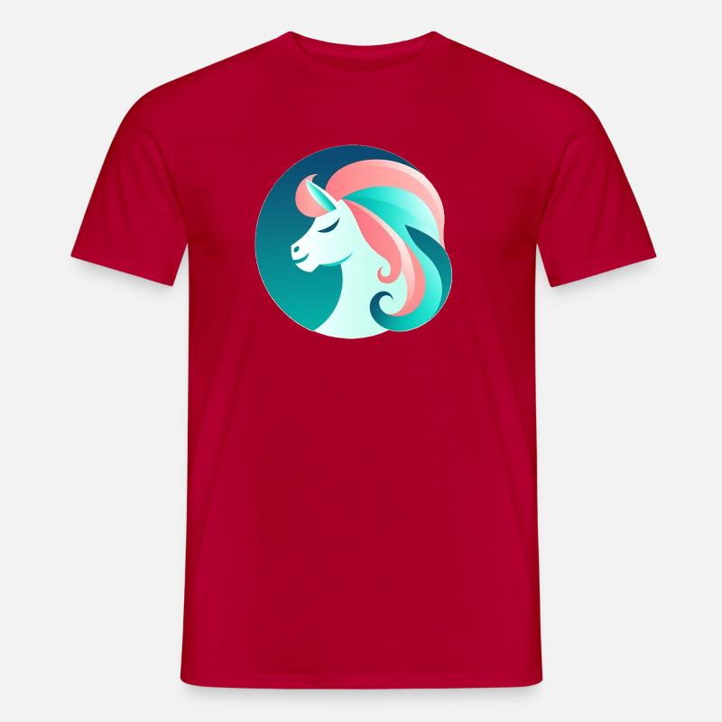 Neon Einhorn Traumbild - Männer T-Shirt - Rot