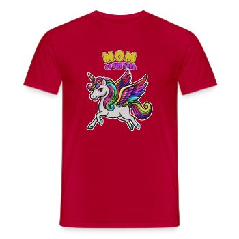 Mutter des Jahres Einhorn - Männer T-Shirt - Rot - Vorne - AI Model Male 178 dark (178cm)