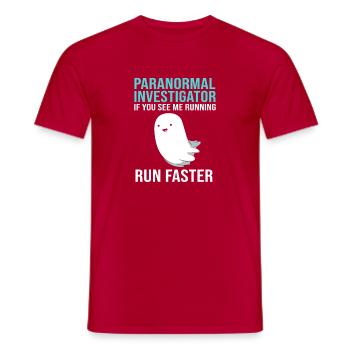 Fantôme Paranormal Fantôme Fantôme Effrayant - T-shirt homme - rouge - Devant - AI Model Male 178 dark (178cm)
