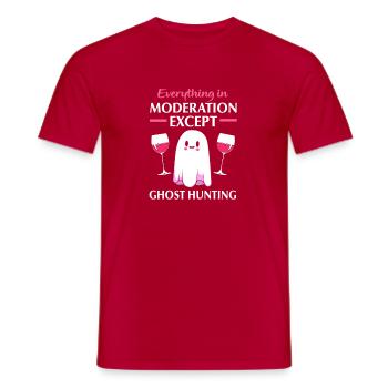 Fantôme Paranormal Fantôme Fantôme Effrayant - T-shirt homme - rouge - Devant - AI Model Male 178 dark (178cm)