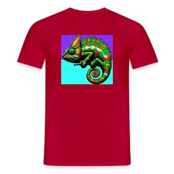 chameleon - Men's T-Shirt - red - Front - AI Model Male 178 dark (178cm)