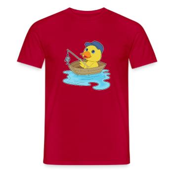 Pêche au poisson canard pêcheur - T-shirt homme - rouge - Devant - AI Model Male 178 dark (178cm)