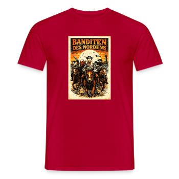 Banditen des Nordens Möwen Fischbrötchen Diebe  - Männer T-Shirt - Rot - Vorne - AI Model Male 178 dark (178cm)