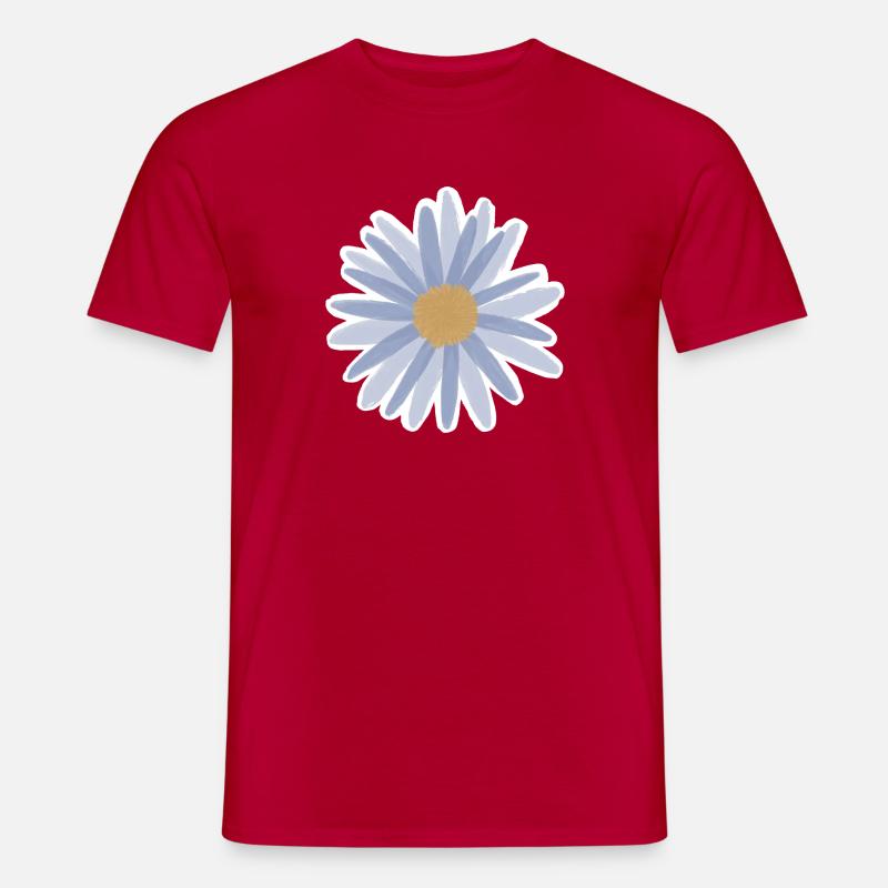 Blue Daisy Bloom Tee - Men’s T-shirt - red