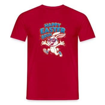 Lunettes de soleil Bruh Bunny de Pâques - T-shirt homme - rouge - Devant - AI Model Male 178 dark (178cm)