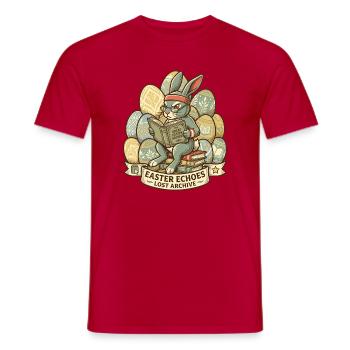 Archiviste du lapin de Pâques - T-shirt homme - rouge - Devant - AI Model Male 178 dark (178cm)