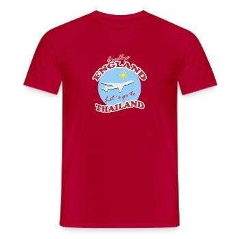 Goodbye England-Lets Go To Thailand - Men's T-Shirt - red - Front - AI Model Male 178 dark (178cm)