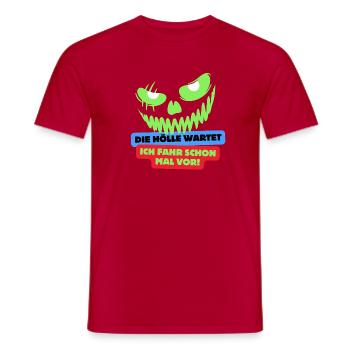 Biker - Männer T-Shirt - Rot - Vorne - AI Model Male 178 dark (178cm)