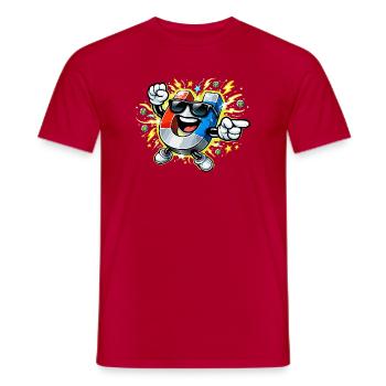 Héros magnétique avec des lunettes de soleil - T-shirt homme - rouge - Devant - AI Model Male 178 dark (178cm)