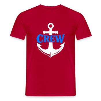 Blue Anchor Crew Logo - Men's T-Shirt - red - Front - AI Model Male 178 dark (178cm)