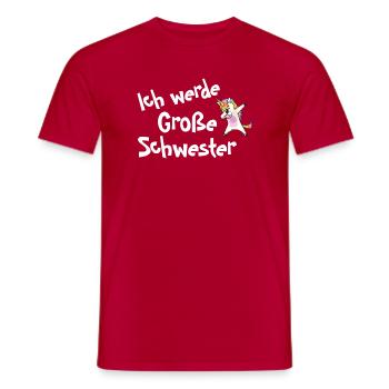 Ich werde Große Schwester - Männer T-Shirt - Rot - Vorne - AI Model Male 178 dark (178cm)