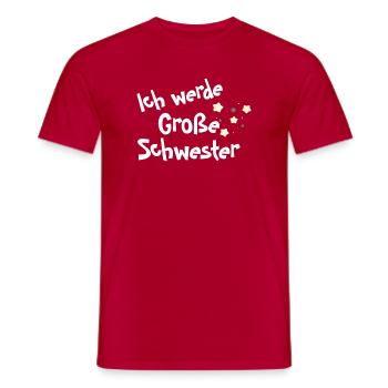 Ich werde Große Schwester Shirt - Männer T-Shirt - Rot - Vorne - AI Model Male 178 dark (178cm)