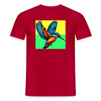 kingfisher - Men's T-Shirt - red - Front - AI Model Male 178 dark (178cm)