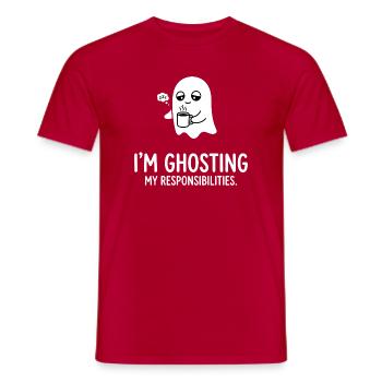 Meine Verantwortung ghosten - Männer T-Shirt - Rot - Vorne - AI Model Male 178 dark (178cm)