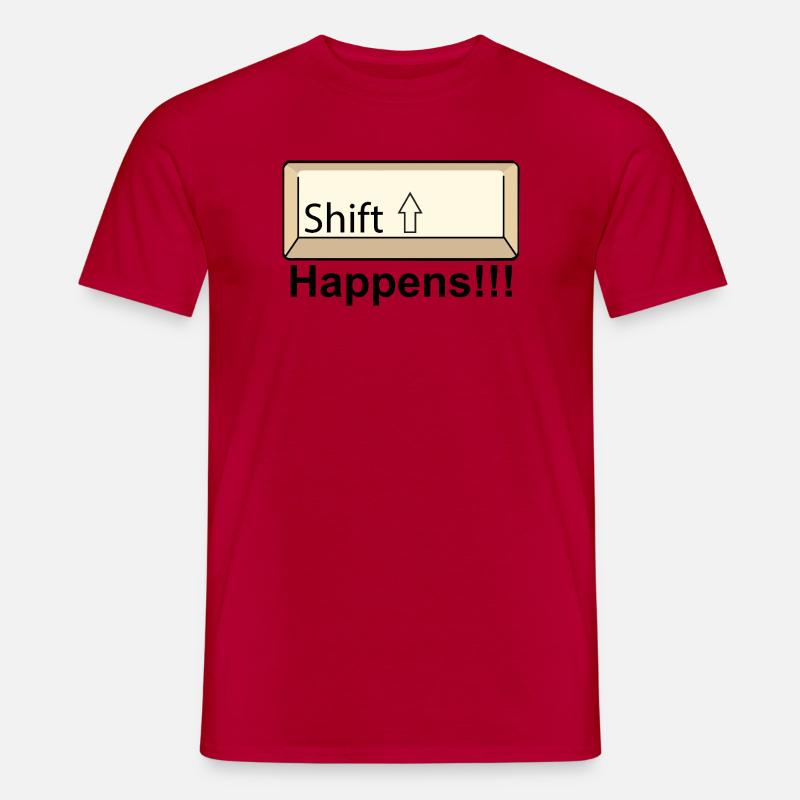 Shift Key Minimal Keyboard Design - Männer T-Shirt - Rot
