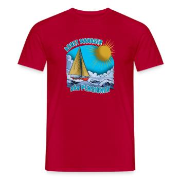 Asset Manager aka Pensioner - Männer T-Shirt - Rot - Vorne - AI Model Male 178 dark (178cm)