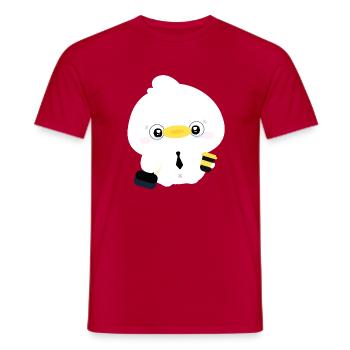 Canard en cravate Mignon du bureau - T-shirt homme - rouge - Devant - AI Model Male 178 dark (178cm)