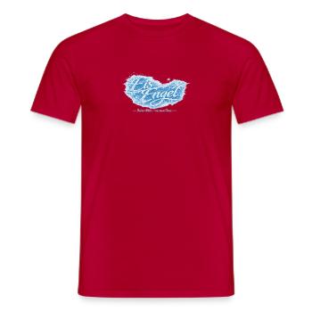Eisengel: Kalter Blick, Warmes Herz - Männer T-Shirt - Rot - Vorne - AI Model Male 178 dark (178cm)